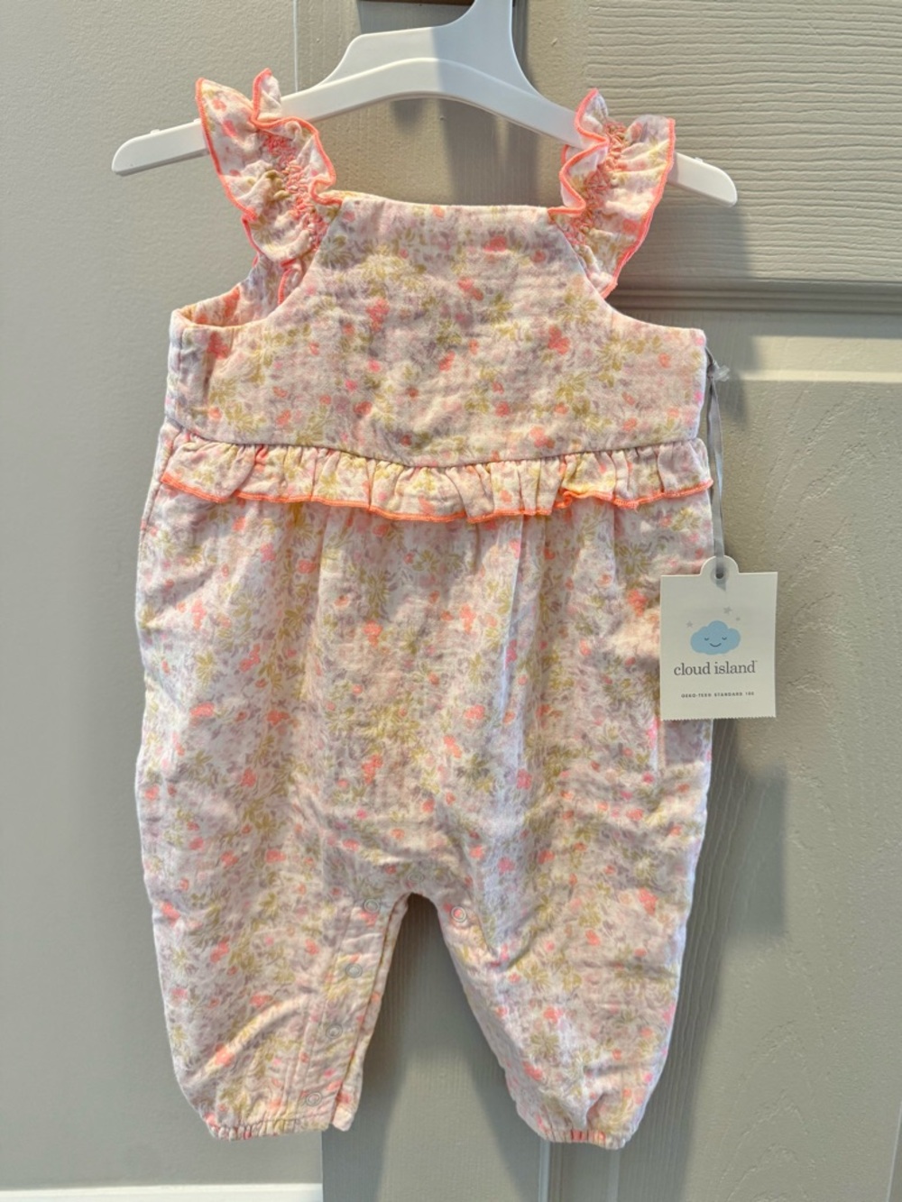 NWT cloud island Pink Floral Ruffle Romper